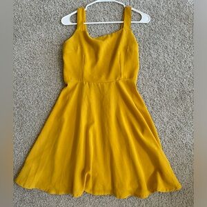 Yellow Short Sleeve Dress
